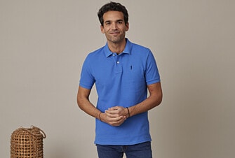 Denim Blue Men's polo shirt - ANDY II
