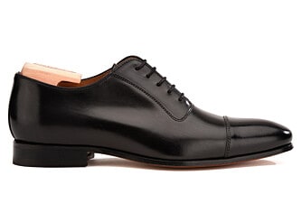 Black Men's Oxford shoes - Leather outsole - RINGWOOD