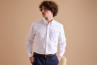 White Cotton shirt - American collar - TOMMY