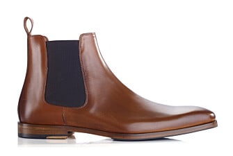 Patina Cognac Leather Chelsea Boots - BERGAME PATIN