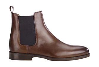 Dark Patina Chestnut Leather Chelsea Boots - BERGAME PATIN