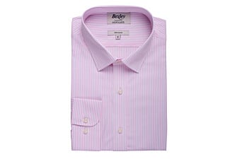 Pink and white striped poplin shirt - MAXIMILIEN