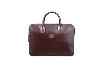 Chocolate Men's leather briefcase
