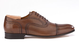 Patina Chestnut Men's Oxford shoes - Leather outsole - ALLINGTON