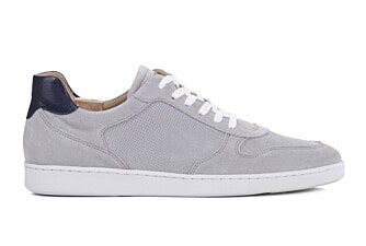 Light Grey Suede Trainers - BORONIA