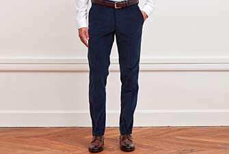 Men's Dark Blue Suit Trousers - LÉONTILDE