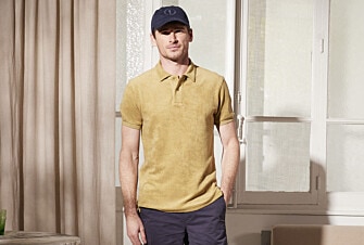 Light Khaki Terry cloth Men's polo shirt - ANDRIAN