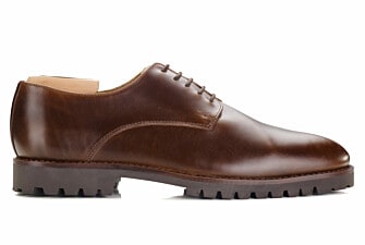 Chocolate Derby Shoes - Rubber outsole - BUSHEY GOMME