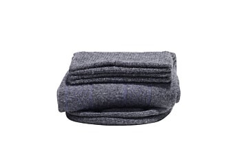 Men's Anthracite Grey Thick Cotton Socks with herringbone style