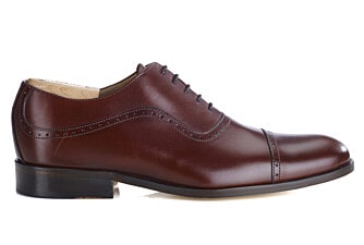 Brown Oxford shoes - Leather outsole - CORBY
