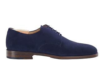 Navy Suede Derby Shoes - DOVER II