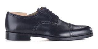 Black Derby Shoes - Leather outsole with rubber pad - BALDERTON PATIN
