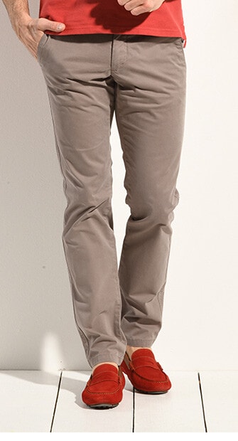 Taupe Chino trousers for men - KEATON