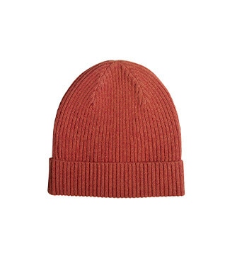 Amber Red Wool Beanie Hat - BENNETH