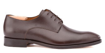 Chocolate Derby Shoes - Leather outsole - BROUGHTON