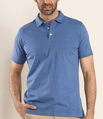 Middle Blue Men's polo shirt - ALRIC