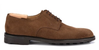 Havana Suede Derby Shoes - Rubber outsole - DOVER GOMME CITY II