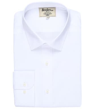 White Cotton shirt - Straight collar - NORBERTIN