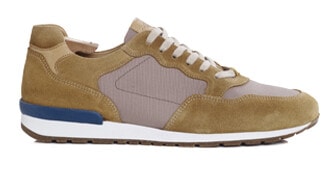 Camel Suede Leather Trainers - CANBERRA II