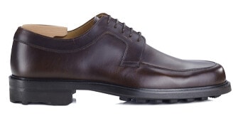 Chocolate Derby Shoes - Rubber outsole - HUDSON GOMME COUNTRY