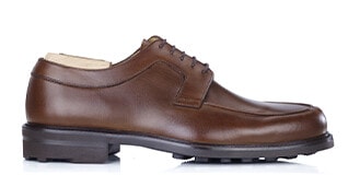Cognac Derby Shoes - Rubber outsole - HUDSON GOMME COUNTRY