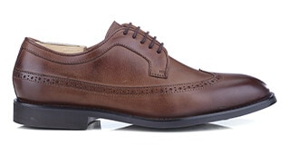 Patina Chocolate Derby Shoes - BESFORD GOMME CITY