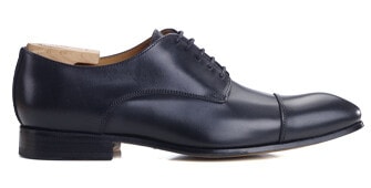 Black Derby Shoes - Leather outsole - GARSTON