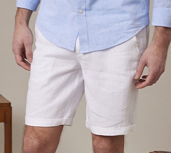 Blanc linen shorts - BORYS