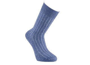 Men's Middle Blue melange cotton linen socks