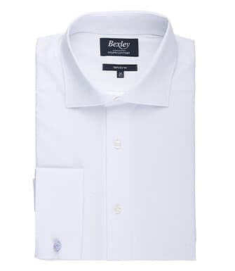 White cotton shirt with Cufflinks - ALBERTINO CLASSIC