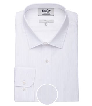White & Beige striped poplin shirt - BERTHIN