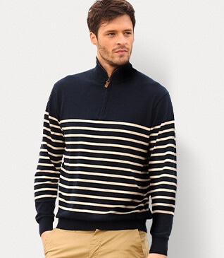 Cashmere 8-ply zip sweater White men