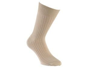 Men's Beige Cotton Dress Socks