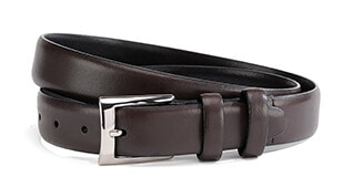 Chocolate Suit Belt for men - RAMSGATE SILVER