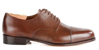 Grained Chestnut Derby Shoes - Leather outsole - MAYFAIR CLASSIC