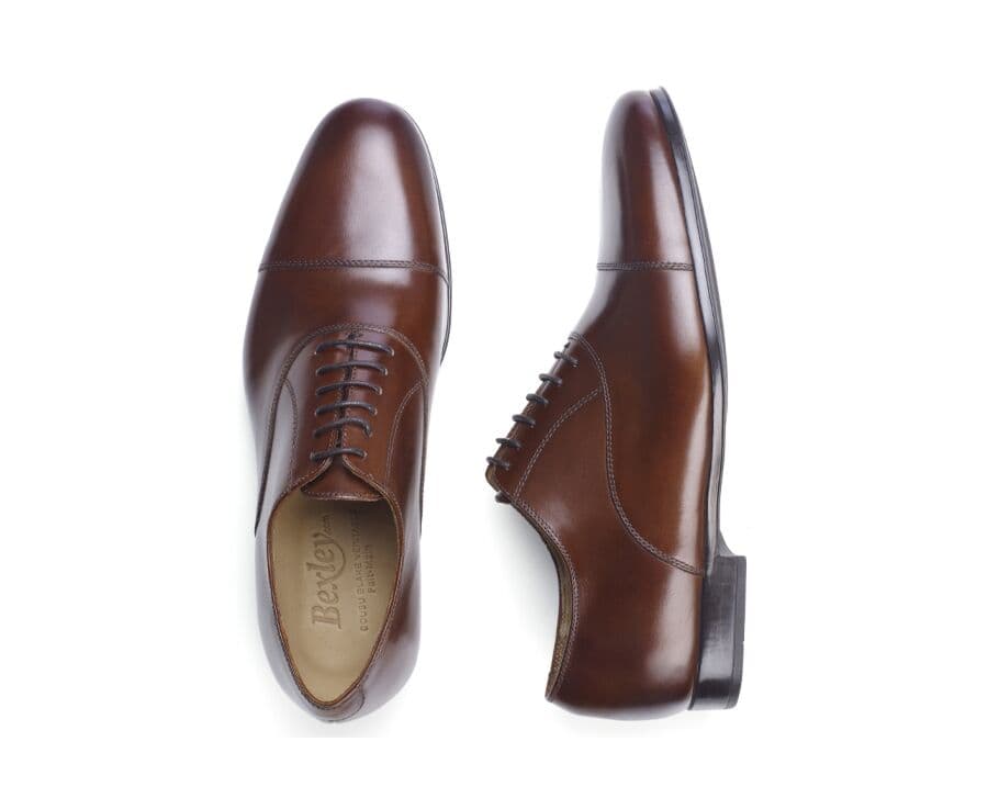 Patina Chestnut Suede Oxford shoes - Rubber outsole Lennox Gomme Urban ...