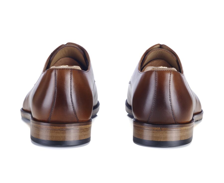 Patina Cognac Derby Shoes - Rubber pad - MAYFAIR CLASSIC PATIN