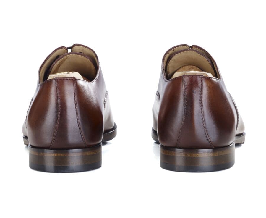 Patina Cognac Oxford shoes - Rubber pad - TREMEZZO PATIN