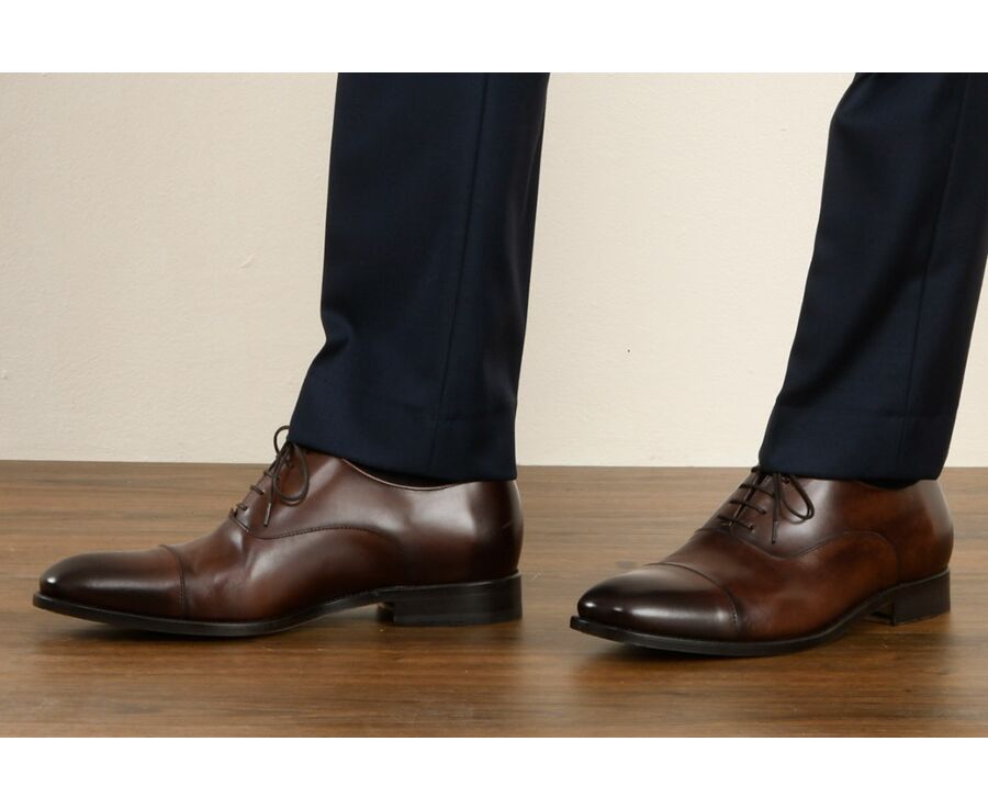 Patina Chocolate Oxford shoes - Leather outsole Winford | Bexley