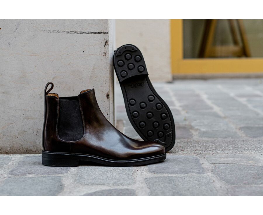 Chocolate Chelsea Boots - FANGLER GOMME CITY