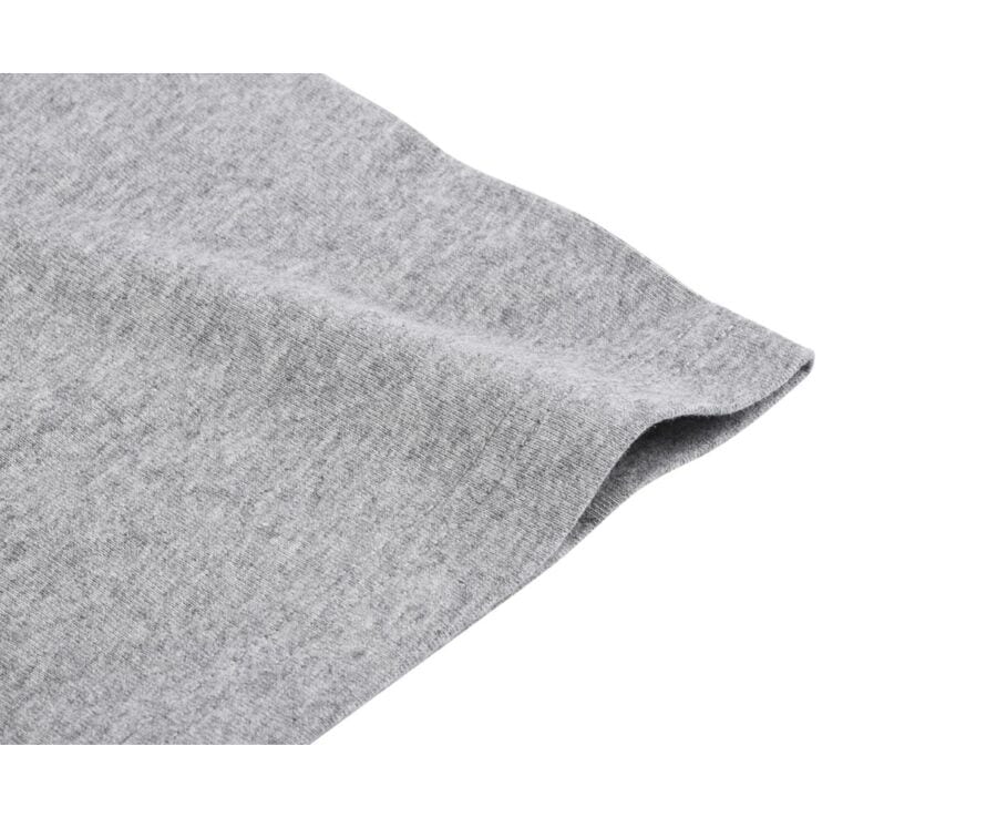Light Grey melange organic cotton plain t-shirt - EDGAR II