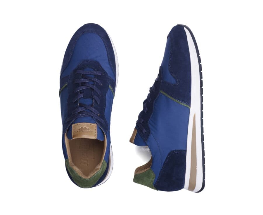 Navy suede and Green Men's Trainers - MURTOA