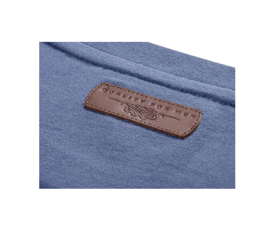 Grey Blue organic cotton plain t-shirt - EDGAR III