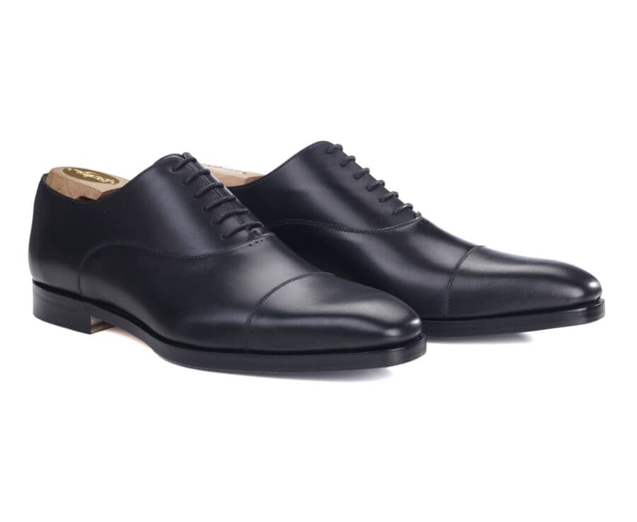 Patina Black Oxford shoes - Leather outsole & rubber pad - SPEZIA II PATIN