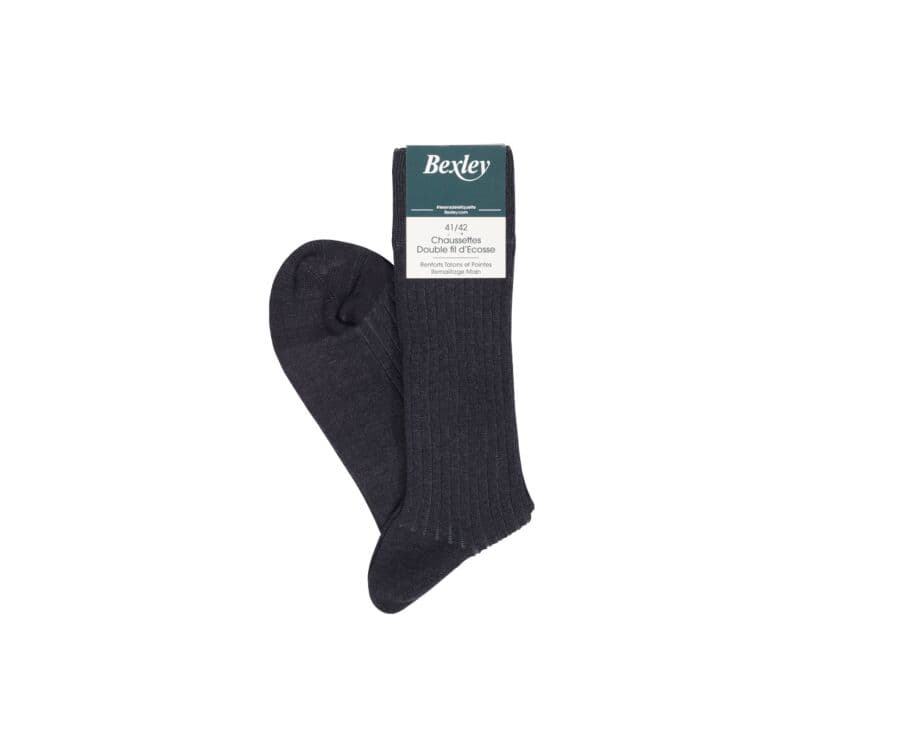 Men's Black & Grey Mercerised Cotton Socks