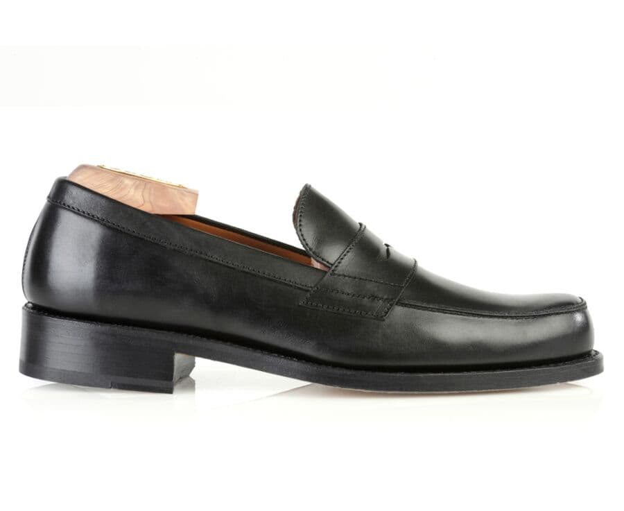 Afrika automatisk perle Black leather Men's penny loafers Wembley Classic | Bexley