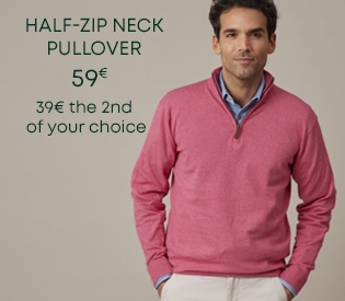 Half zip jumper for men